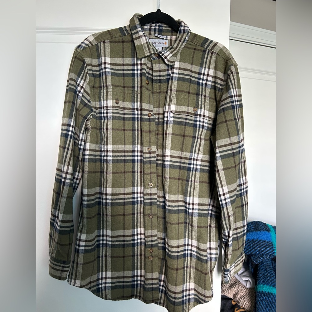 Carhartt green flannel